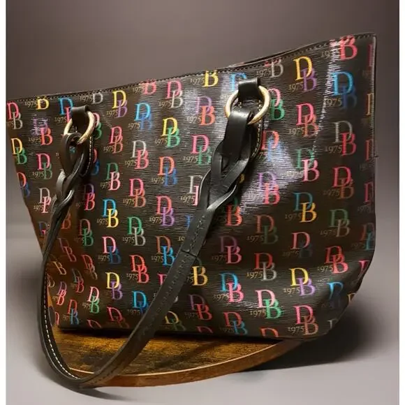 Dooney & Bourke Handbag DB75 Multi Small Flynn Shoulder Bag Black - Picture 5 of 11